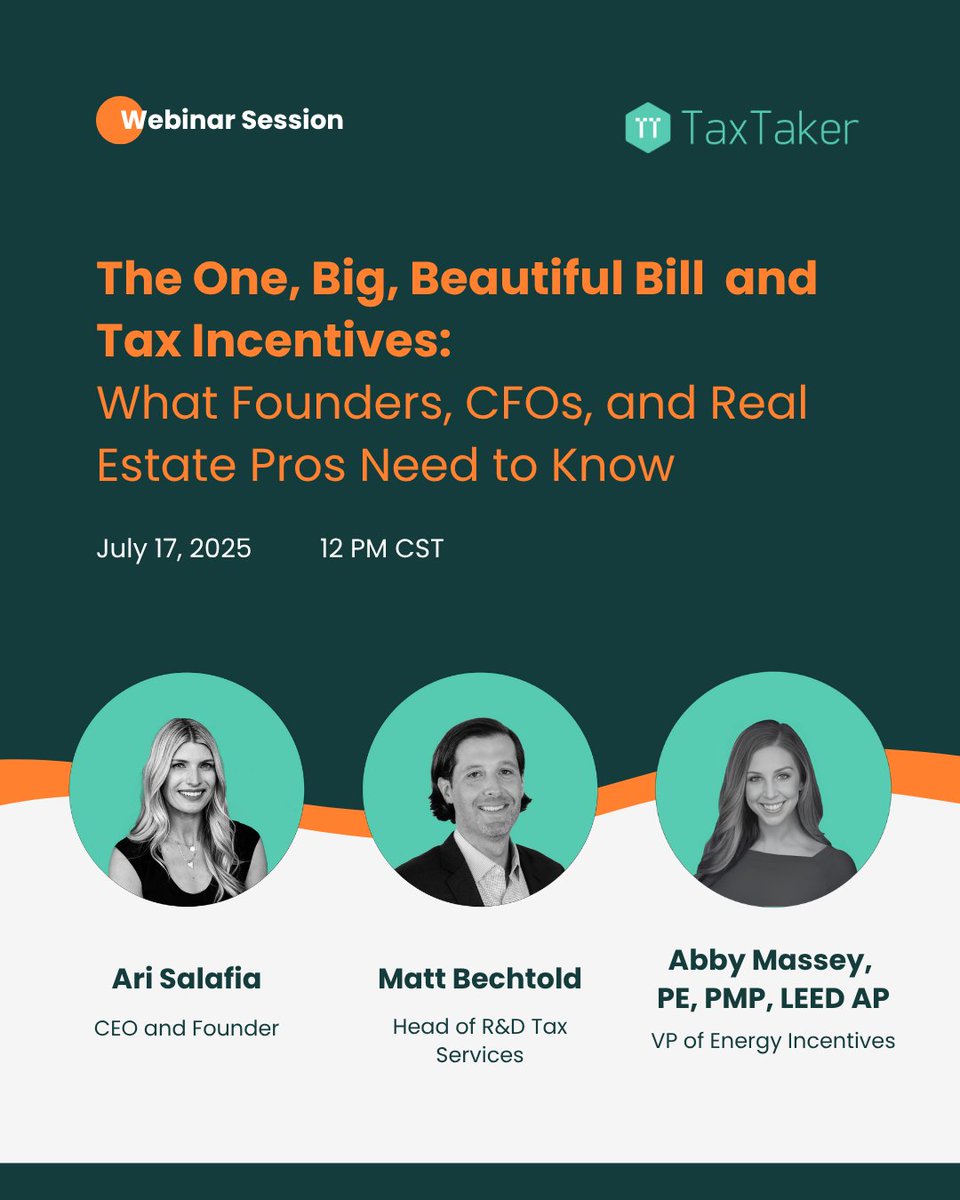 🚨Big Beautiful Bill = Big tax changes.

Join us July 17 for a live webinar to break down how it could impact R&amp;D, 179D, Cost Seg, and ITC.

Get clear on what’s changing—and what to do before incentives sunset.

🔗 bit.ly/3Ts5Lb3

#RDTaxCredit #179D #ITC #BBB