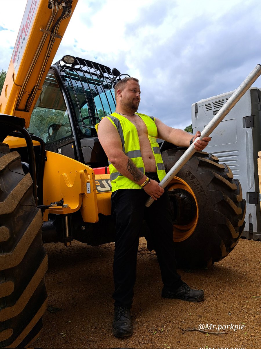 Can you come hold my pole .. 
Then bend over this jcb for me ??.
