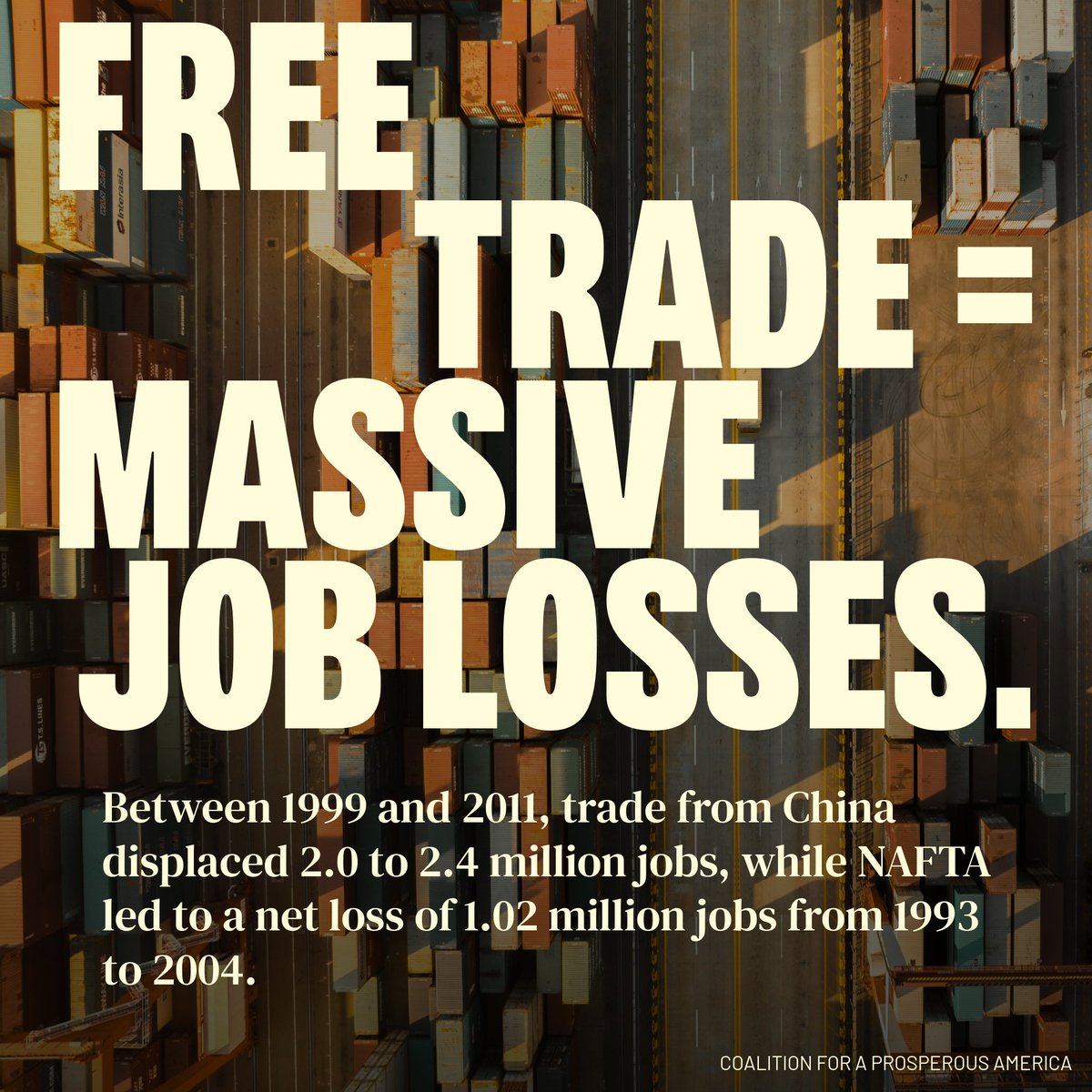 cpa_tradereform's tweet image. For decades, U.S. politicians have sold free trade agreements as a beacon of prosperity for the American economy. The logic was tidy: “Most of the world’s consumers live outside the U.S.—so if we open foreign markets, prosperity will follow.” On paper, it sounded plausible. But…