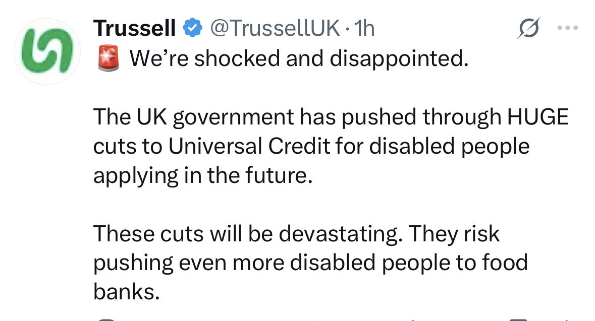 Hugely disappointing from <a href="/UKLabour/">The Labour Party</a> and a devastating blow to disabled citizens into the future. The opportunity to thrive, live a life and feel safe and secure stripped away by a Govt not brave enough to tax where the wealth really is. This is a cruel and ill judged decision