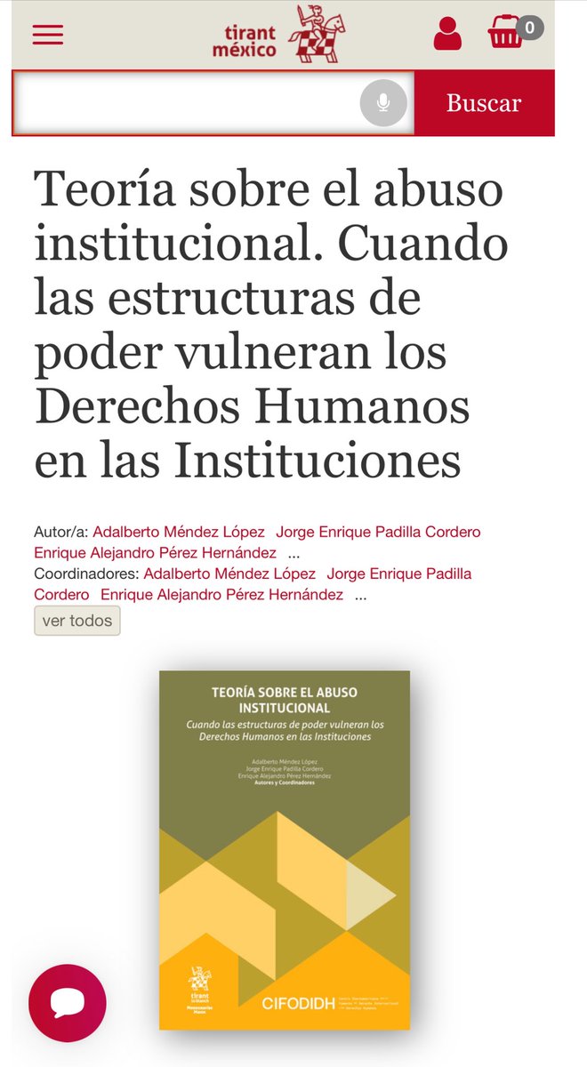 Ya está disponible mi nueva obra “Teoría sobre el abuso institucional. Cuando las estructuras de poder vulneran los Derechos Humanos en las Instituciones”, publicada por <a href="/Tirantmexico/">Tirant México</a> y <a href="/cifodidh/">CIFODIDH</a>.

Aquí la liga donde lo puedes adquirir en físico 👉 shar.es/agxA15