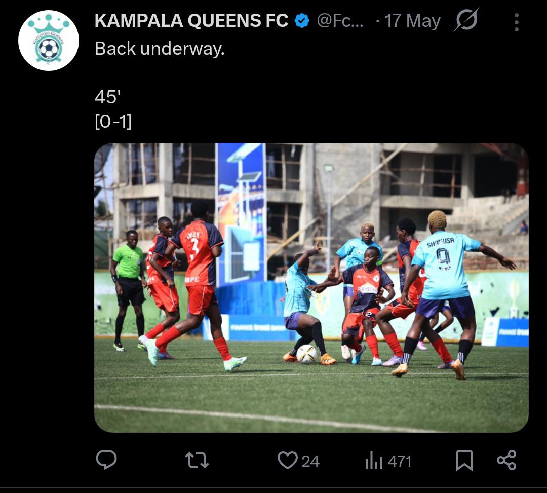 KAMPALA QUEENS FC (@fckampala) on Twitter photo I never knew that after cropping a picture, ownership of the shot shifts😆😆. Please don't hesitate to credit <a href="/FcKampala/">KAMPALA QUEENS FC</a> media on this naturally taken beautiful shot.
Okoze Error muto wange. Otherwise Good content.🤝 I never knew that after cropping a picture, ownership of the shot shifts😆😆. Please don't hesitate to credit <a href="/FcKampala/">KAMPALA QUEENS FC</a> media on this naturally taken beautiful shot.
Okoze Error muto wange. Otherwise Good content.🤝