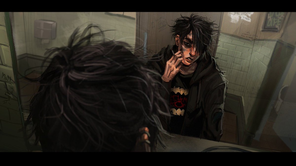 just his usual day at high school
#digitalart #oc #originalcharacter #characterart #illust #art #digitalpainting #cinematic #contemporary #keyvisual #conceptart