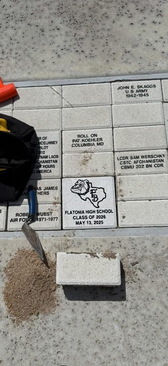 This year the Flatonia Rotary Club took the Junior class to the Mounted Warrior Museum at Fort Hood in May. The Rotary Club purchased a brick in honor of the Class of 2026.  The brick is located outside the front door of the museum.  We are Flatonia Proud!
