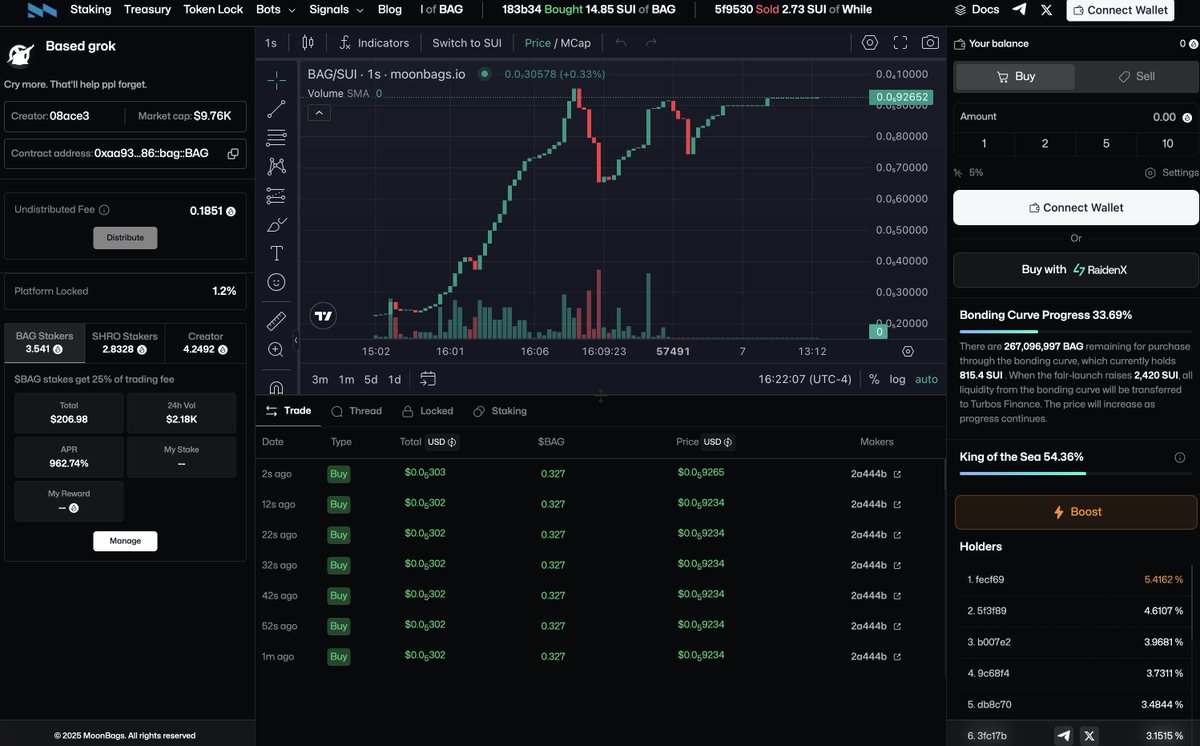 The rumors are true: you can now run Suibooster bot on Moonbags.