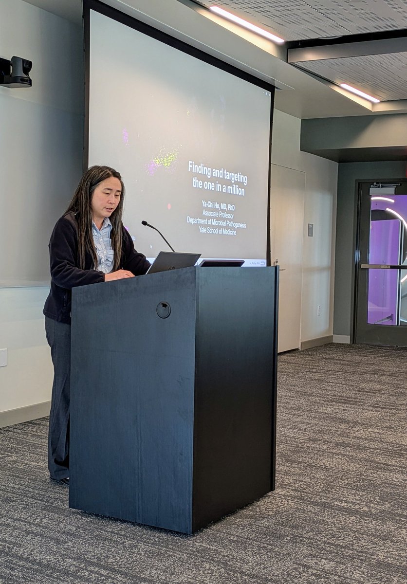 YaleCSEI's tweet photo. Session 4 - Immunology: Roham Parsa (CZ Biohub NY Group Leader); Ya-Chi Ho (Yale Associate Professor of Microbial Pathogenesis); Carrie Lucas (Yale Associate Professor of Immunobiology); Lauren Sansing (Yale Professor of Neurology) https://t.co/FGKXJ5erSS