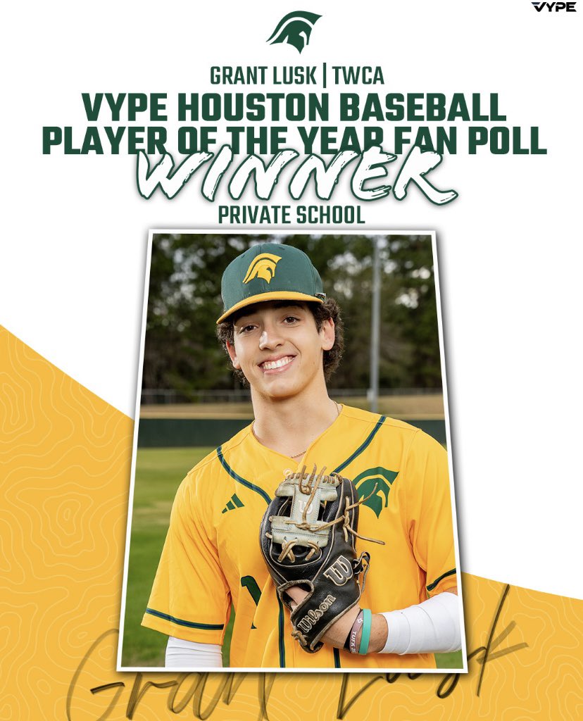 VYPE Houston (@vypehouston) on Twitter photo Congratulations to the winners of our recent 2025 VYPE Houston⚾️ Player of the Year Fan Polls🗳️ — Barbers Hill’s <a href="/RoqueG06/">Roque Garcia</a> (PUBLIC) & TWCA’s <a href="/GLusk28/">grant lusk</a> (PRIVATE)!!!
Thanks to everyone who participated in the voting! Congratulations to the winners of our recent 2025 VYPE Houston⚾️ Player of the Year Fan Polls🗳️ — Barbers Hill’s <a href="/RoqueG06/">Roque Garcia</a> (PUBLIC) & TWCA’s <a href="/GLusk28/">grant lusk</a> (PRIVATE)!!!
Thanks to everyone who participated in the voting!