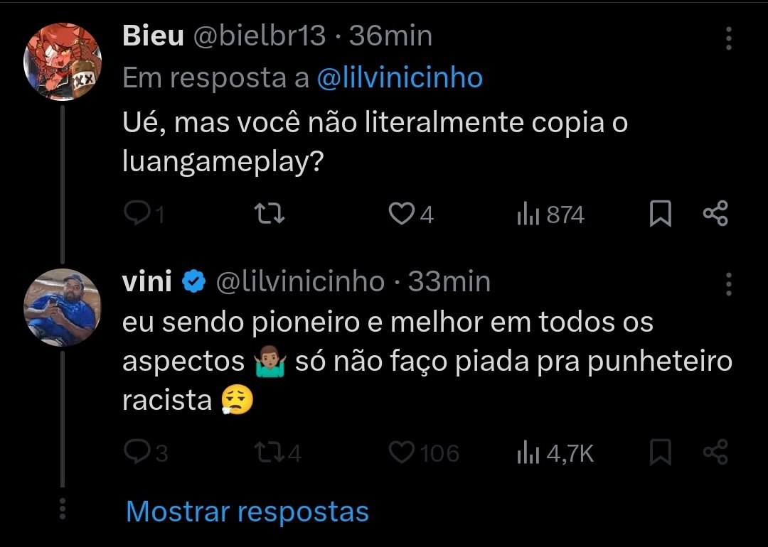 Luisengeek's tweet photo. Lil Vinicinho copia o Luan Gameplay aos mínimos detalhes há anos e depois joga o maluco pra bosta, atitude de verme https://t.co/XpuRlrAwFH