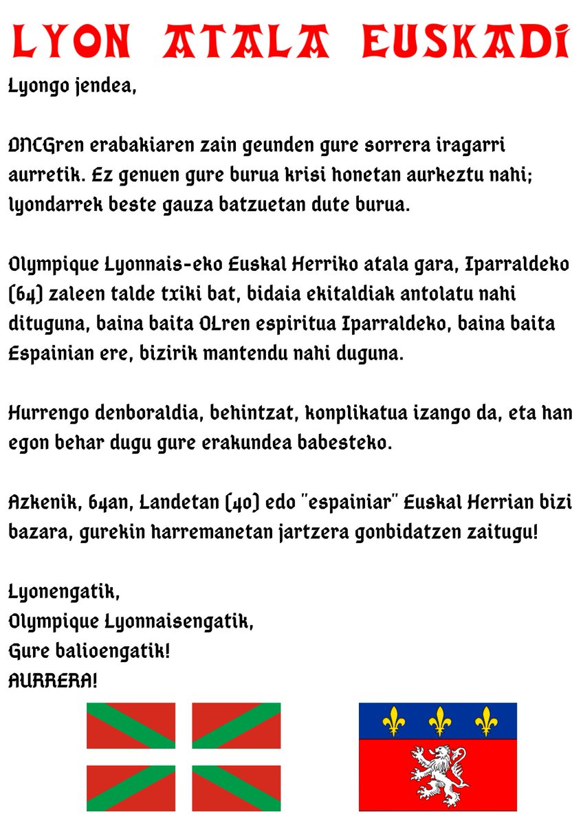 Lyon Atala Euskadi tweet media