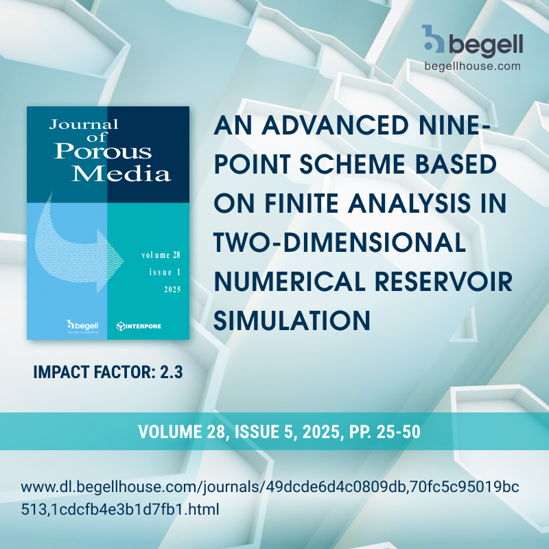 BegellHouse's tweet image. 💻 Struggling with grid orientation effects in heterogeneous reservoirs? Our new nine-point finite analytical scheme delivers superior accuracy regardless of heterogeneity strength. Free until August 31st!
dl.begellhouse.com/journals/49dcd…
#ReservoirSimulation #NumericalMethods