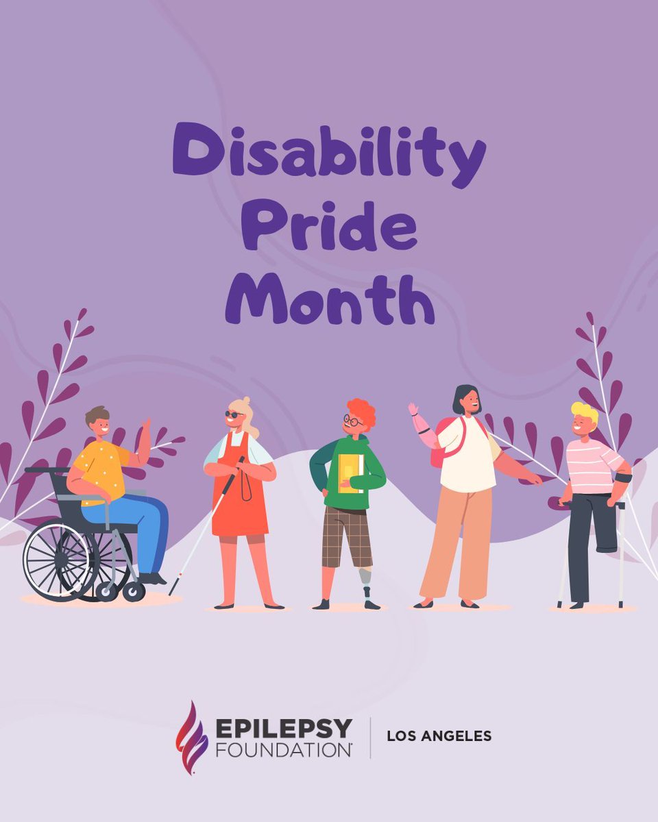 EpilepsyFdnLA's tweet image. July is Disability Pride Month ๐ Join us in celebrating the history, achievements, and experiences of the disability community, including those living with epilepsy.