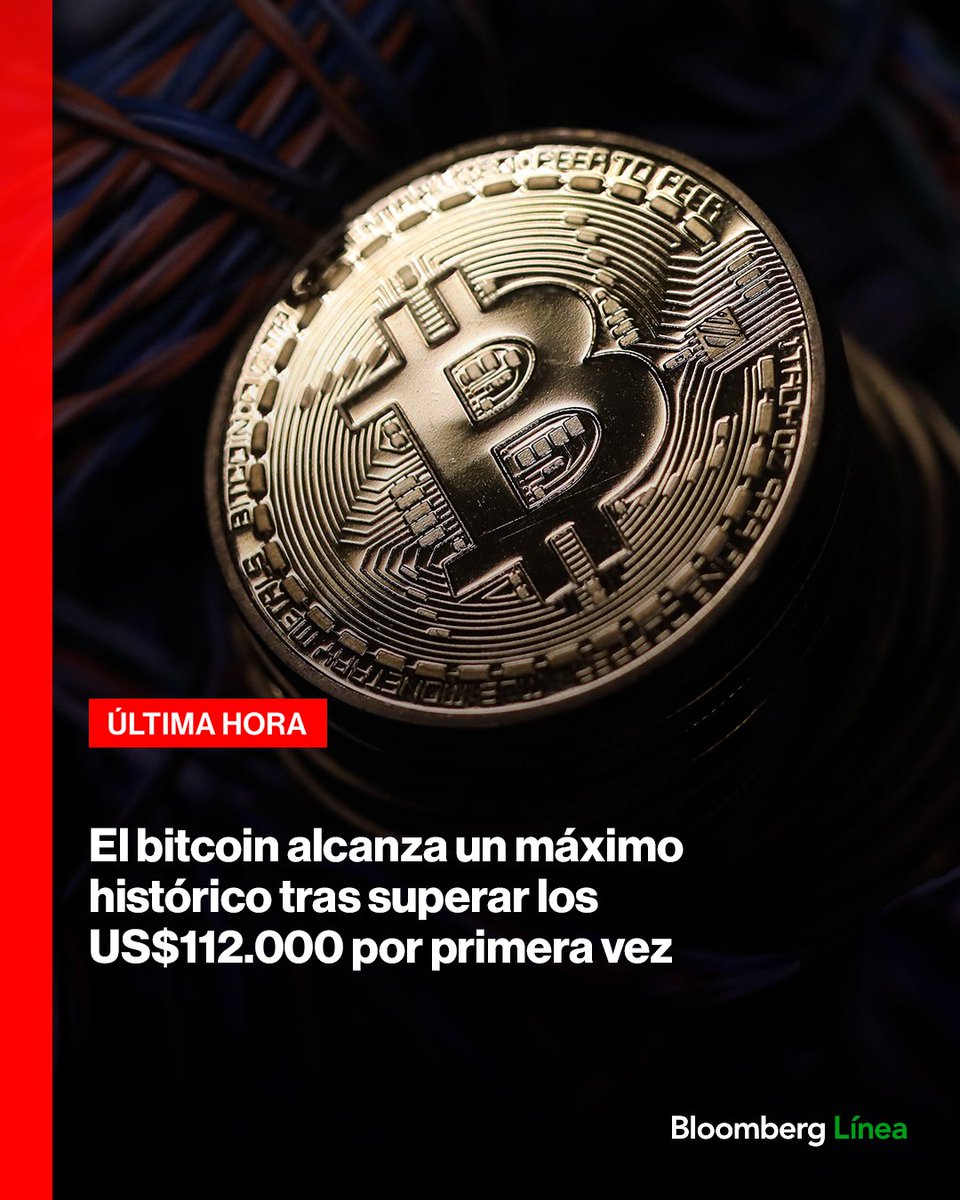 Última Hora | Bitcoin vuelve a hacer historia: superó los US$112.000 por  primera vez. La criptomoneda más grande del mundo alcanzó un nuevo récord,  subiendo hasta un 3,1% y acumulando un alza