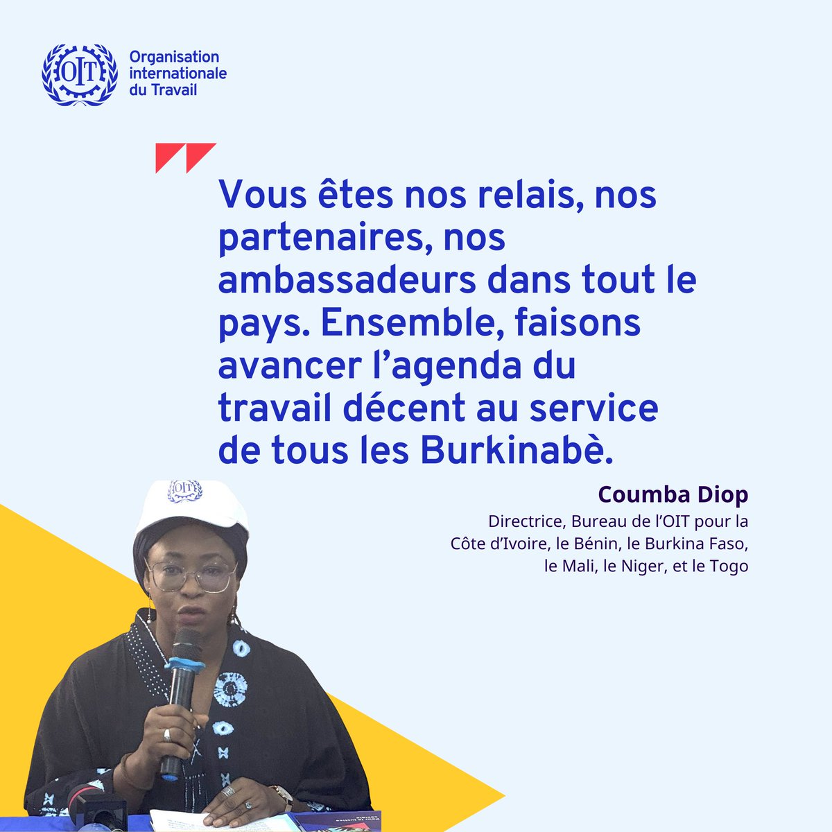OITAbidjan's tweet image. #OITBurkinaFaso
"Vous êtes nos ambassadeurs", message de @DiopNdeyeCoumba aux journalistes et communicants du #BurkinaFaso au lancement du #CaféMédias, plateforme de partage et d'échanges avec les médias.
#TravailDécent #ProtectionSociale
👇👇