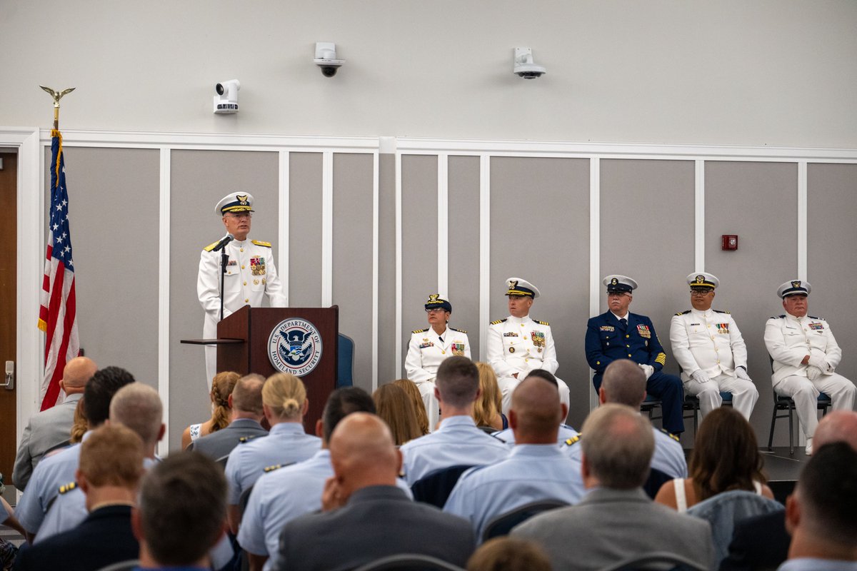 USCGSoutheast's tweet image. Capt. Janet Espino-Young transferred command of @USCG Sector #Jacksonville to Capt. Jason Aleksak, during a change of command ceremony, Wednesday, at the @JaxLibrary.
📰: bit.ly/4lErsR6