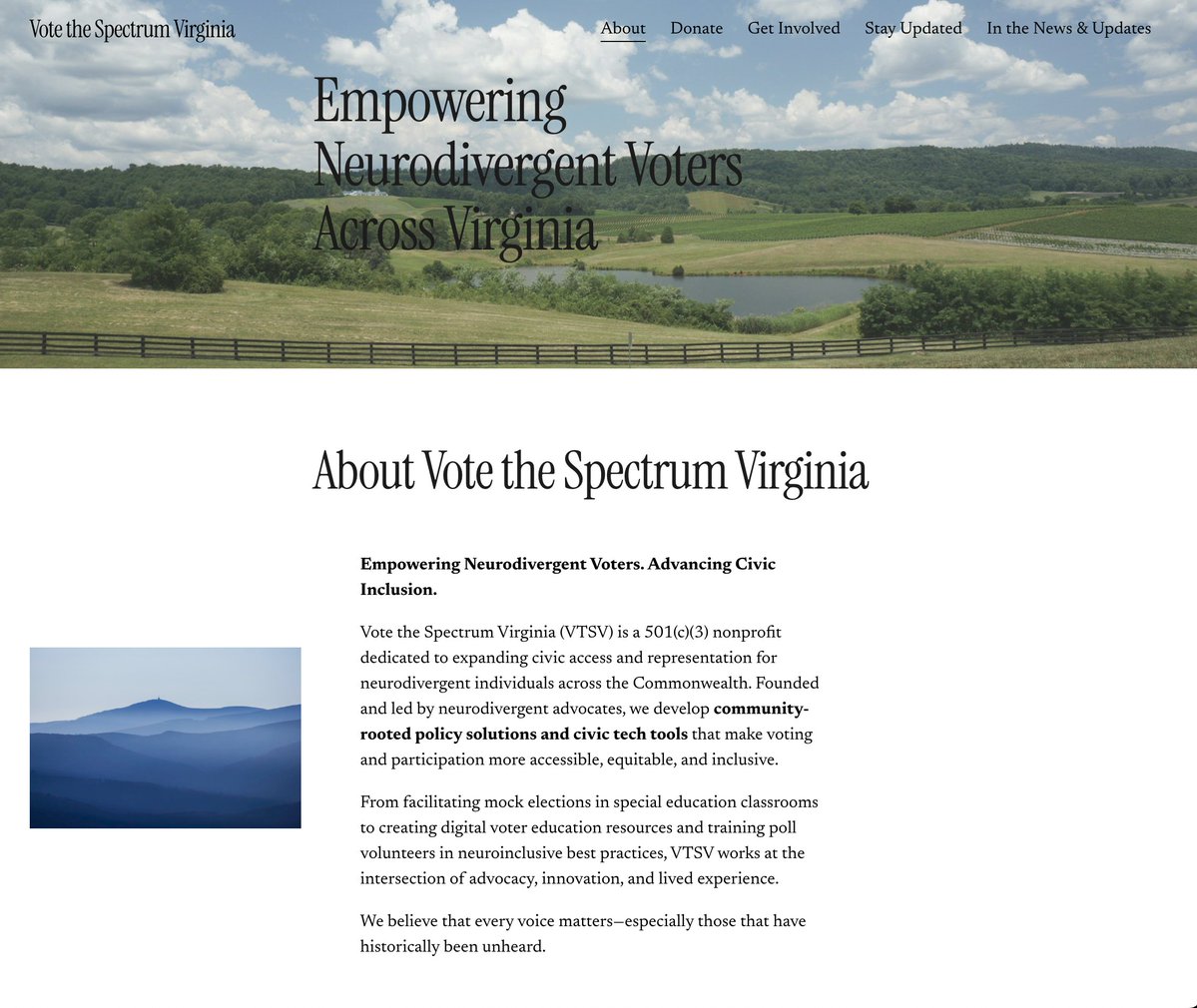 Believe in helping people exercise their constitutional right to vote?

Then please consider donating to this worthy cause! 

"Vote the Spectrum Virginia (VTSV) is a 501(c)(3) nonprofit dedicated to expanding civic access and representation for neurodivergent individuals"