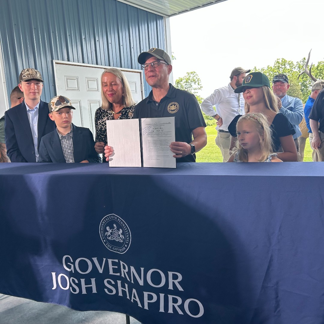 SCI is proud to announce that Sunday hunting is officially signed into law in Pennsylvania by Governor Josh Shapiro! Earlier this morning, Governor Shapiro held a signing ceremony for House Bill 1431 which will now allow the Pennsylvania Game Commission (PGC) full authority to