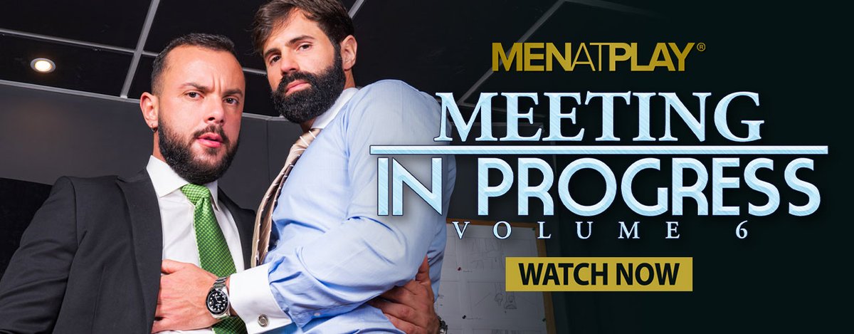 Work is stressful, but sometimes you can find release in the most unlikely places. Don't miss "Meeting In Progress 6" from <a href="/Menatplaycom/">MENATPLAY.com</a>. Starring <a href="/sirpeeterreal/">Sir Peter</a>, <a href="/Edward_Jpg/">Edward</a>, <a href="/FurryFitFox/">James Fox</a>, and more! Catch all the action on the AEBN Theater! gay.aebn.com/gay/movies/314…