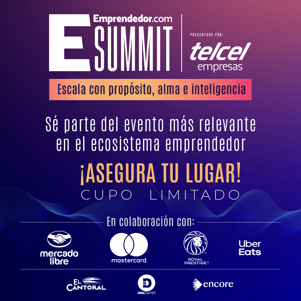 El evento que innovará tu estrategia emprendedora, Emprendedor Summit 2025.
Transforma tu visión y explora ideas locales que están cambiando el futuro.

06 de agosto |📍El Cantoral, CDMX
 🎟️Evento gratuito. Regístrate en: summit.emprendedor.com 
 ⚠️¡Cupo limitado!