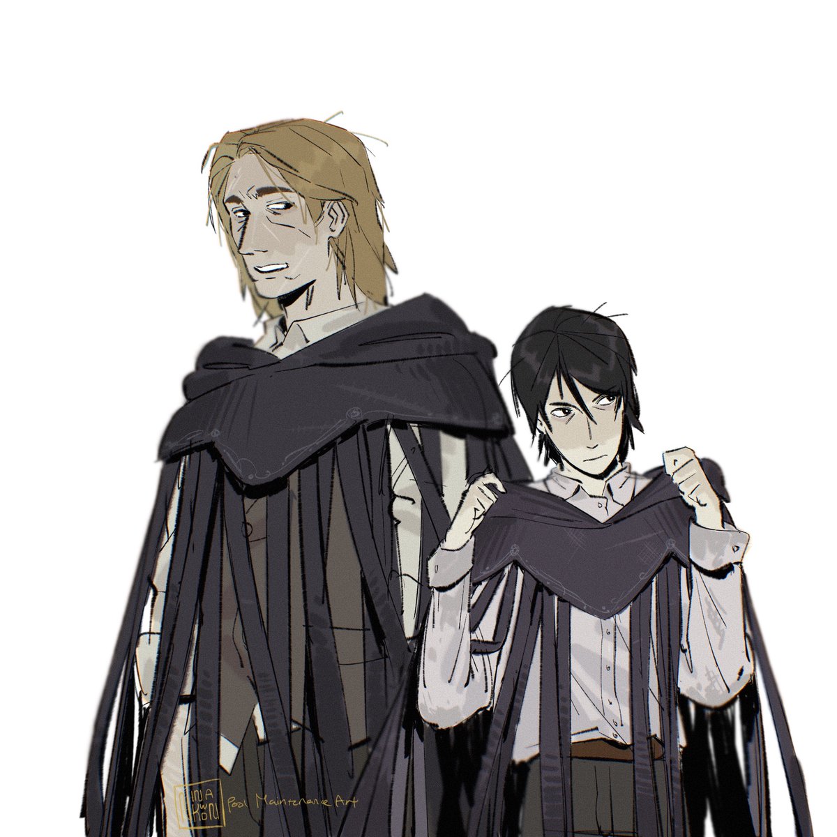 P0oLMaintenance's tweet image. More Mistborn fanart of Kelsier and Vin #Cosmere #mistborn