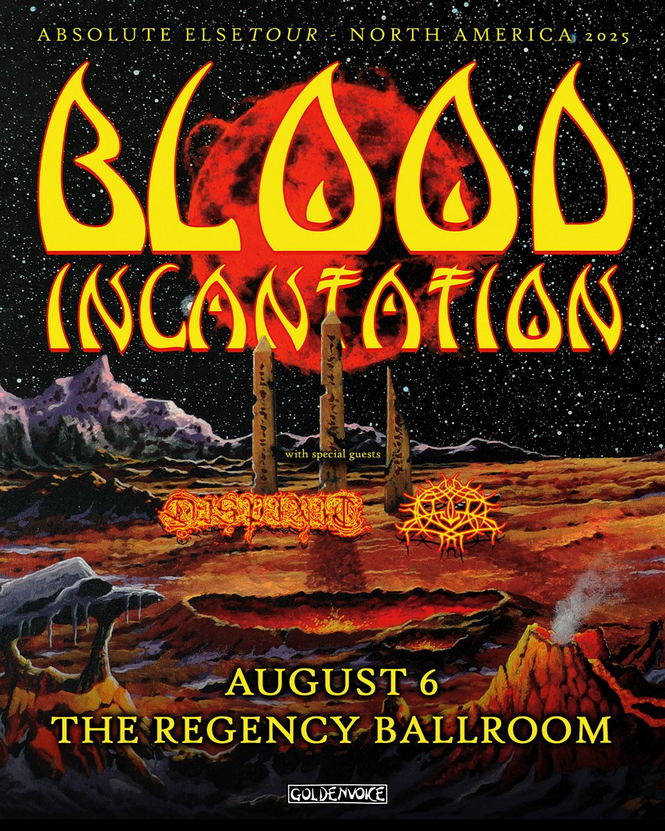 Less than ONE MONTH until Blood Incantation enters an Absolute Elsewhere with Dispirit and Krallice at The Regency 👽🩸 

🎫 rebrand.ly/BloodIncantati…