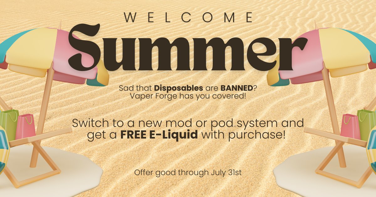 VaperForge's tweet image. #VaperForge #Bestvapeshop #Bestvapeshopon280 #Switchandsave #Modsandpods #SummerSale #SummerSavings