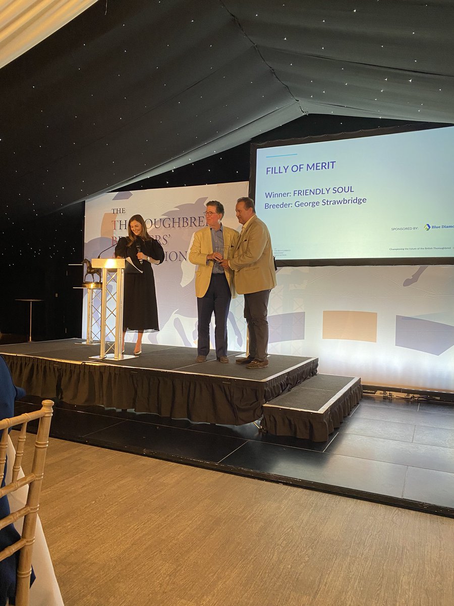 The Thoroughbred Breedersā Association (The TBA) (@thetba_gb) on Twitter photo š The next award of the night is the Filly of Merit award, sponsored by <a href="/BlueDiamondStd/">Blue Diamond Stud</a>, which has been awarded to FRIENDLY SOUL!
Ā
#TBAawards #Flatracing š The next award of the night is the Filly of Merit award, sponsored by <a href="/BlueDiamondStd/">Blue Diamond Stud</a>, which has been awarded to FRIENDLY SOUL!
Ā
#TBAawards #Flatracing