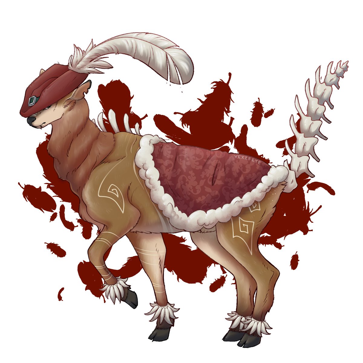 vexifeye's tweet photo. SECOND ARTFIGHT PIECE!!! a revenge on my silly friend @Mezushi_ >:)))

#artfight2025 #artfight #artfightteamfossils #aj #animaljam https://t.co/4tLQ5cZLNJ