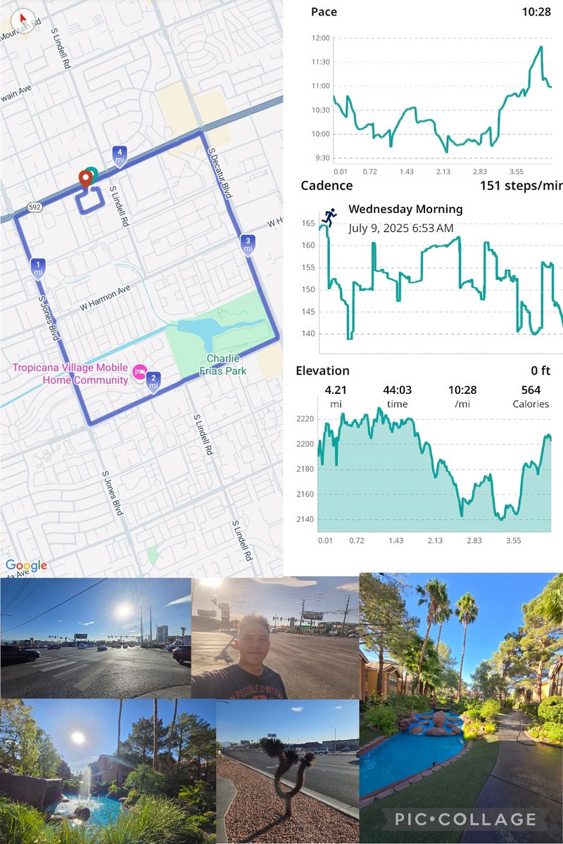 #GoodMorning #LasVegasNV #SunnyClear90 #HokaBondi8 #RunKeeper #RunningDiary