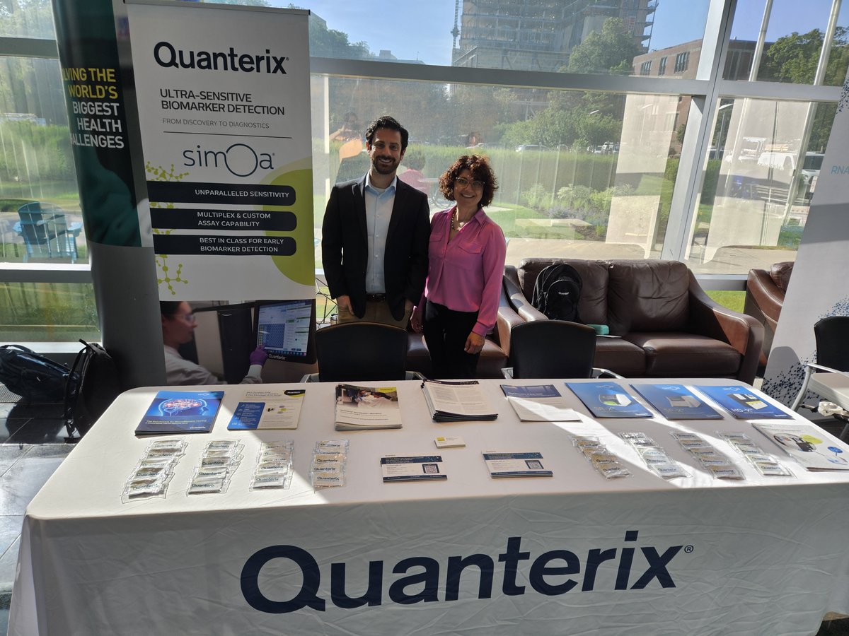 QuanterixSimoa's tweet image. Quanterix experts Diana Caracino and Adam Shepro recently attended ELRIG’s USA Forum on #Neuroimmunology in Drug Discovery in Boston, MA, which highlighted the latest advancements in understanding the role of neuroimmune cells in neurological diseases.