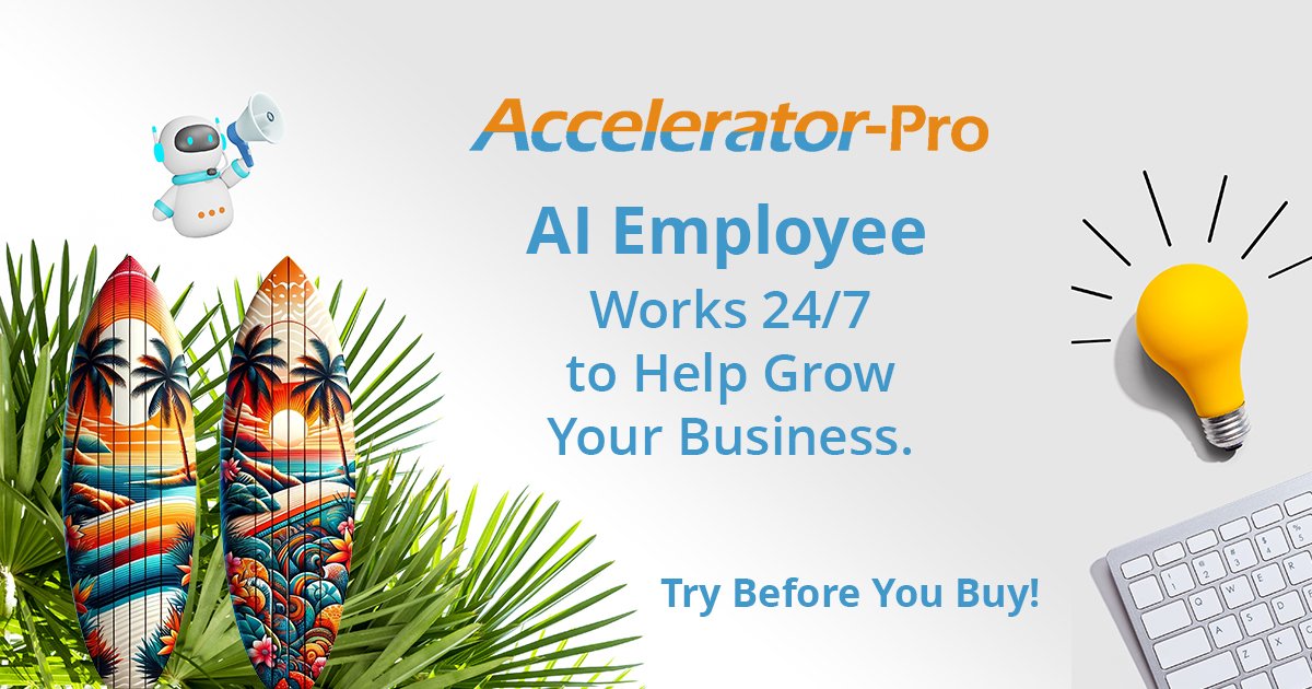 AI Employee to Help Grow Your Business. Give it a Try - 30-Days FREE. 
accelerator-pro.com/AI-Employee