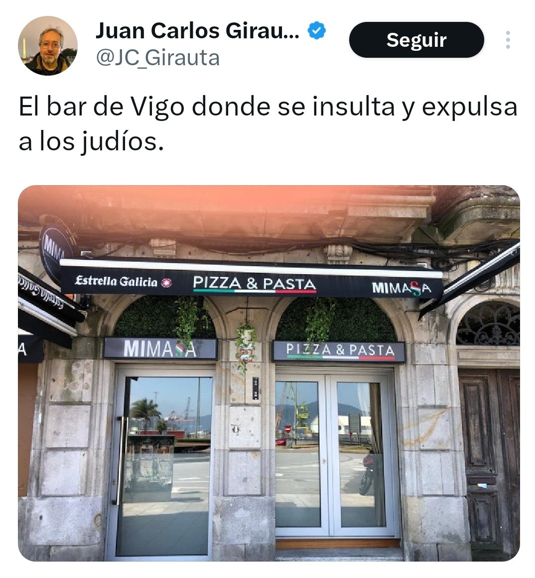 No es a los judíos, es a los sionistas. 

Si apoyas el genocidio que Israel está perpetuando contra el pueblo palestino, es normal que el propietario, LIBANÉS, de un restaurante no quiera atenderte, yo también lo haría. 

No somos antisemitas, somos ANTISIONISTAS.