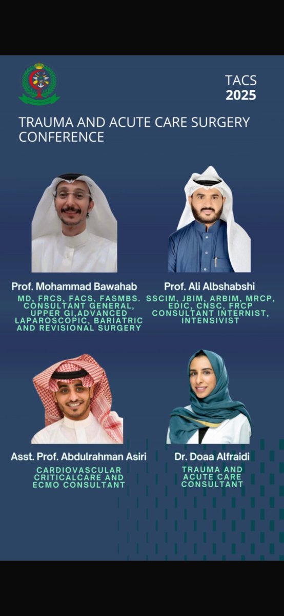 # محمد_باوهاب

بدعوة كريمة من الزملاء بالمستشفى العسكري بخميس مشيط للمشاركة غدا في مؤتمر الحوادث والاصابات الحرجة….