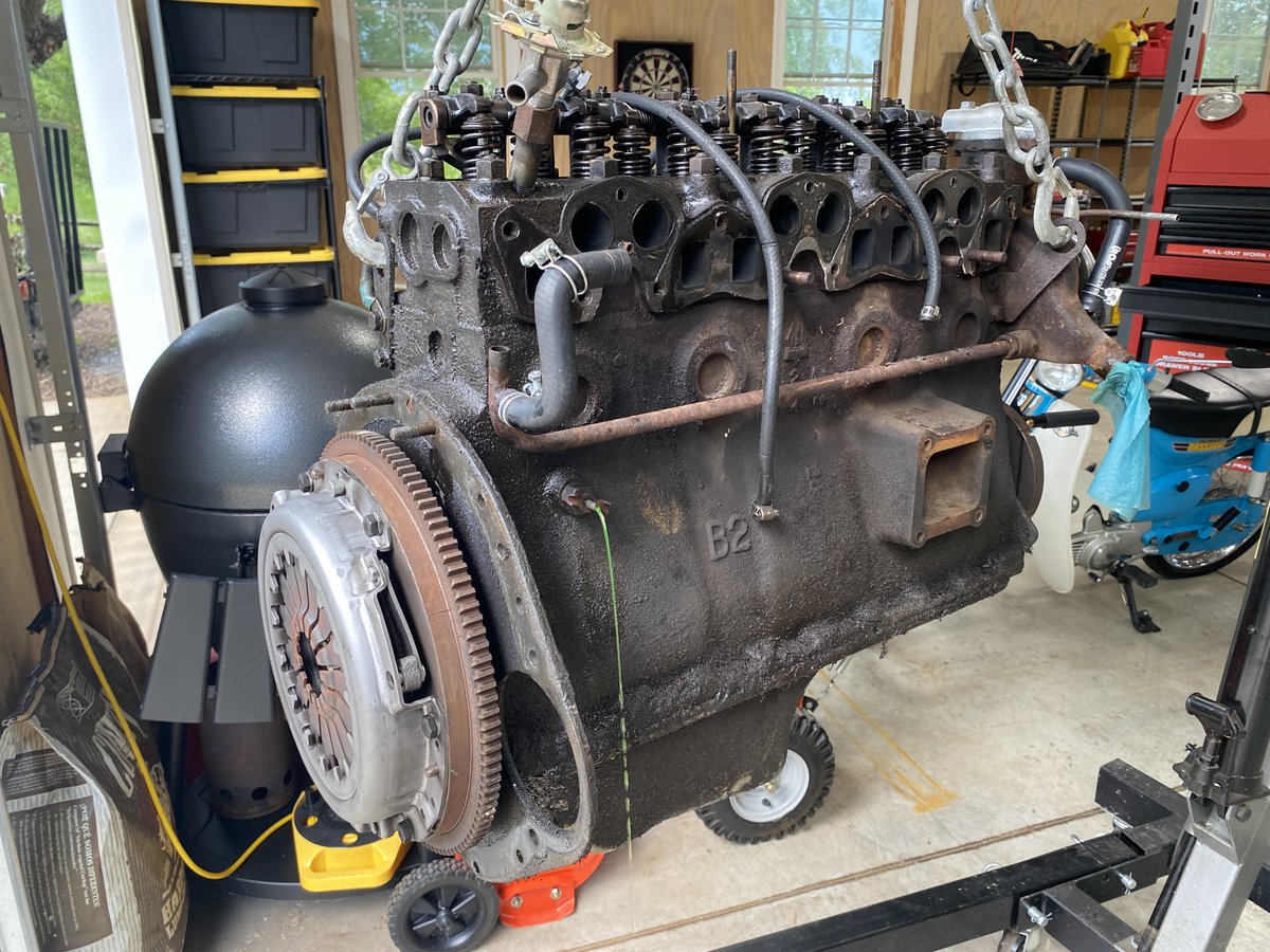 Capital_Triumph's tweet photo. Pictures from yesterdays "Get Your Hands Dirty" session to remove the engine from a 1969 TR6 in preparation for machine work.
We drained Fluids, removed ancillary items from the engine, and took of the hood for easy engine removal.
This was our 5th GYHD session of 2025. https://t.co/JVQF5ogUn3