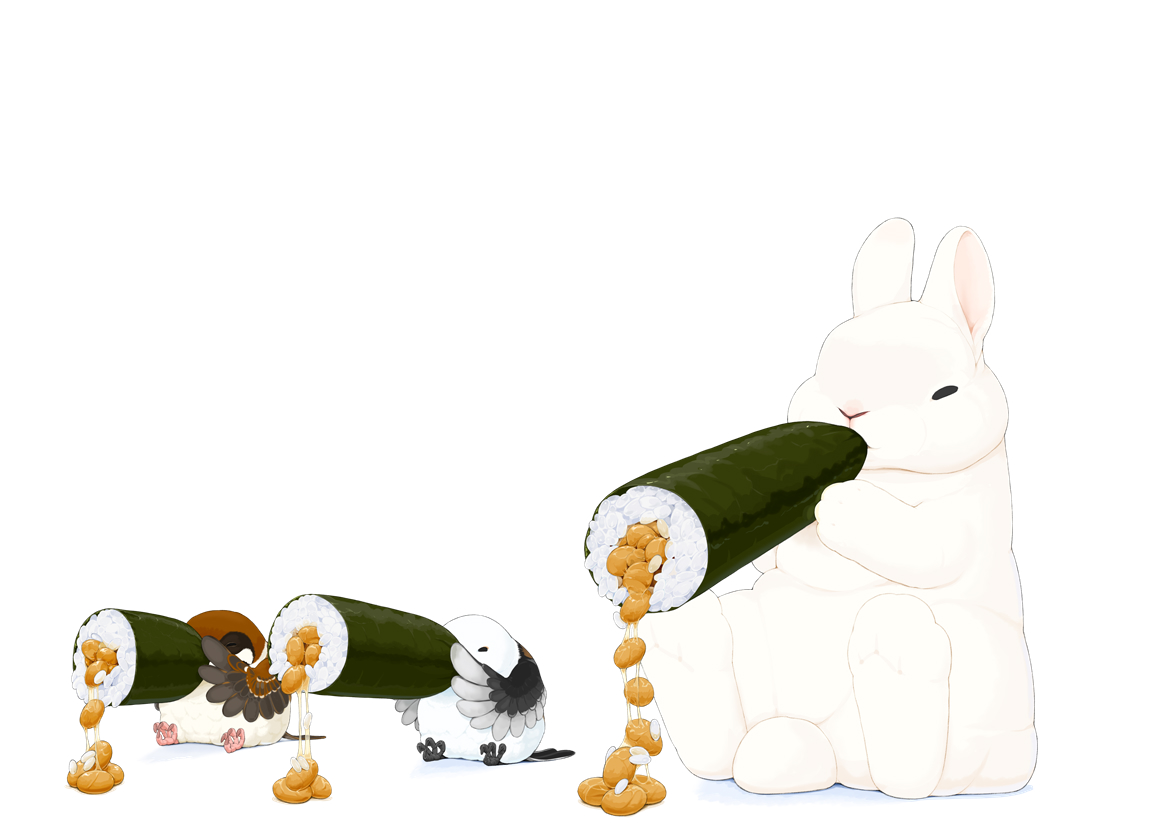 pfeasy's tweet image. 納豆巻たべるのへたくそな子たち
#納豆の日