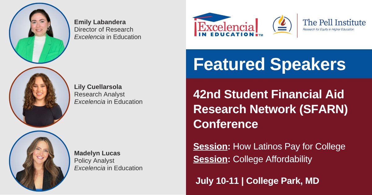 EdExcelencia's tweet image. 🗣️July 10-11: @EdExcelencia Director of Research Emily Labandera, Research Analyst Lily Cuellarsola, & Policy Analyst Madelyn Lucas will share our latest college affordability analysis at the 42nd SFARN Conference, including national trends → edexcelencia.org/research/publi…
@COETalk