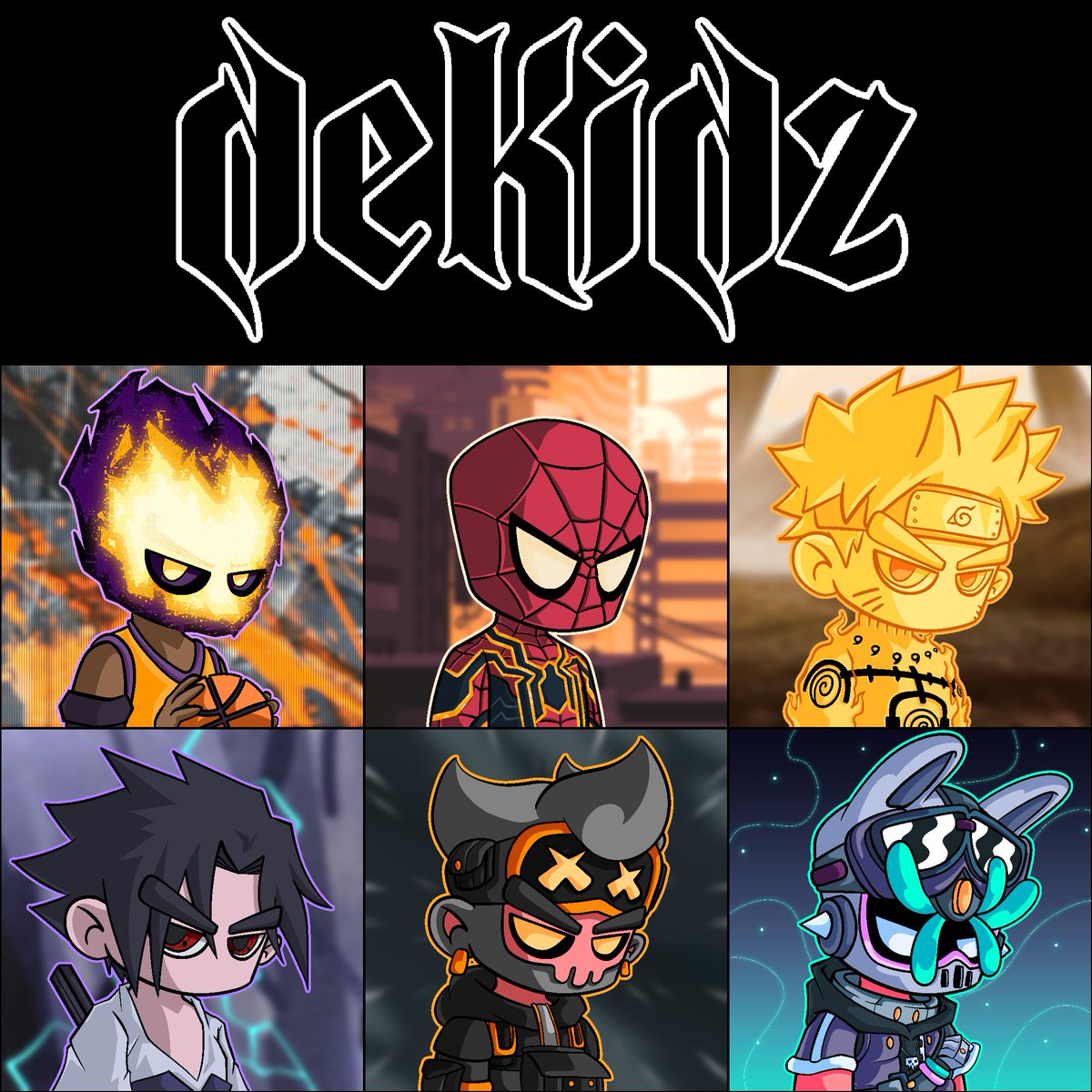 "deKidz" Collection
on <a href="/xrpcafe/">xrp.cafe ☕</a> 

6 Artworks
as First Drops

A challenge for me
to create my first PFP character
done in 1 day

Details⤵️

#XRPCommunity
#XRP
#xrpnft
#xrpcollector
#NFTs
