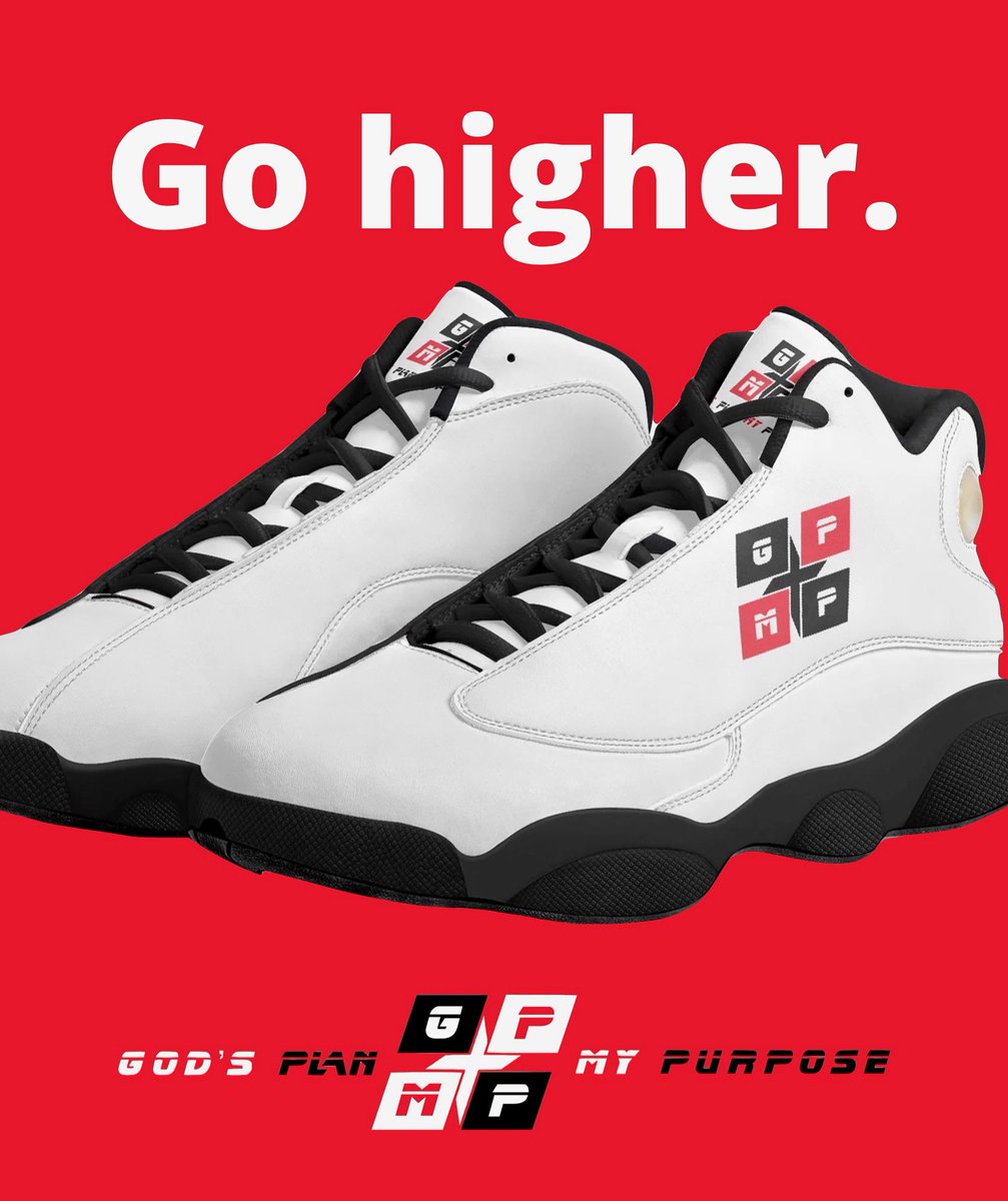 👊💯🙏👊 Engineered for performance and designed to inspire, these high-tops feature a sleek white leather upper contrasted with a bold black sole, making a statement both on and off the court.

GO HIGHER!

godsplanmypurpose.com/products/white…