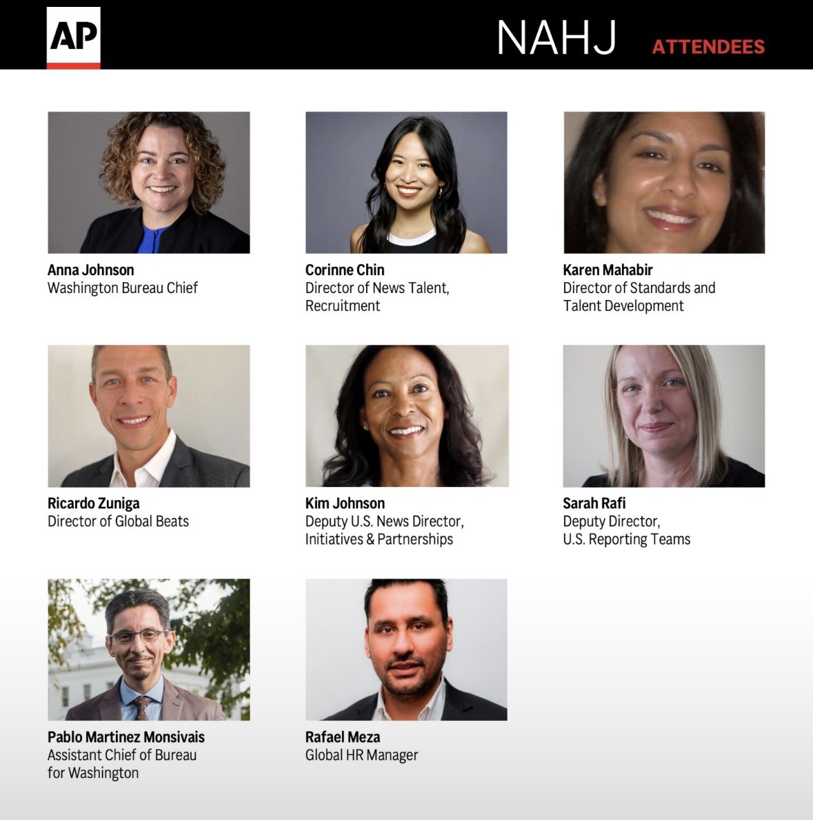 Attending my first <a href="/NAHJ/">NAHJ</a> 
(National Association of Hispanic Journalists) representing <a href="/AP/">The Associated Press</a> with a great group of AP journalists.

Visit us at booth 213 to meet the team. Learn where our global news organization is headed and how you can be a part of it.  #NAHJ2025