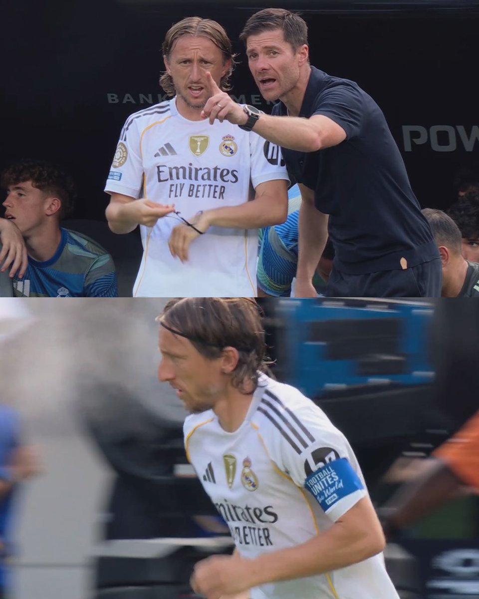 kirabolinks's tweet photo. @ActuFoot_ 🚩 39 year old Luka Modric coming on for his last game in a REAL MADRID colours! 😟 

One of the few to lift the Ballon d'Or in a Real Madrid shirt ✨ 

#GameOn : PSG 3-0 Real Madrid
⚽⚽ Fabian Ruiz
⚽ Ousmane Dembélé

#kirabolinks | #GiftedEra | #Football | #FIFACWC https://t.co/qemUBUdsIb