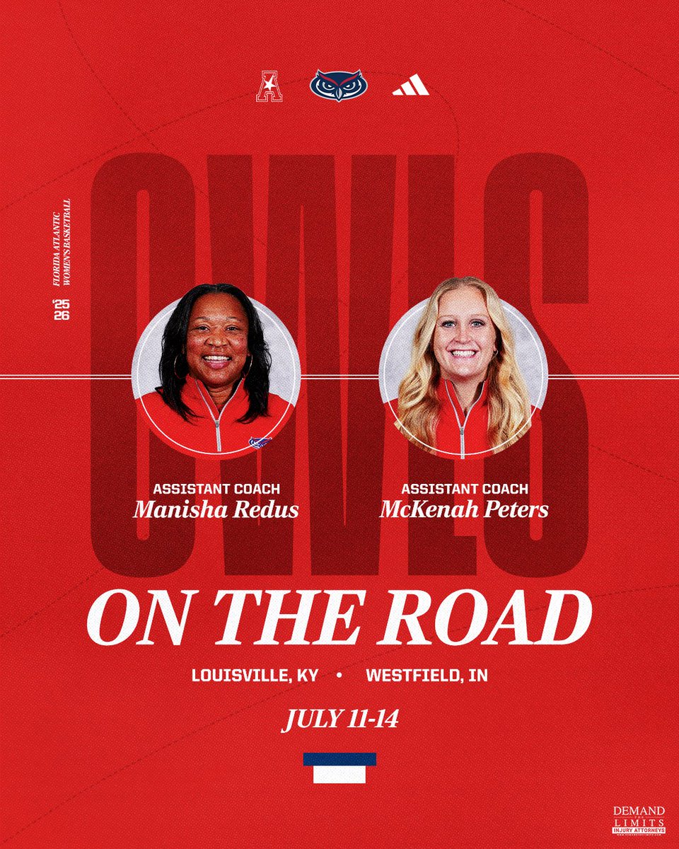 FAUWBB_Hoops's tweet image. .@coach_nish and @CoachPeters34 are searching for future Owls this weekend in Kentucky and Indiana!
📍 Louisville, KY & Westfield, IN
#WIP🏝️