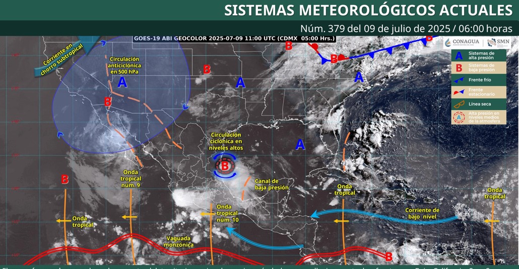El clima en estas semanas: 

Varias ondas tropicales estarán cruzando el territorio campechano, con una frecuencia promedio de 48 horas. Se esperan lluvias moderadas que no representan riesgo.

Invitamos a la ciudadanía a mantenerse informada a través de cuentas oficiales.