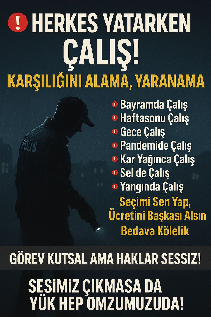 Polis artık hakkını istiyor! 

#EmniyetiDuyanVarmı