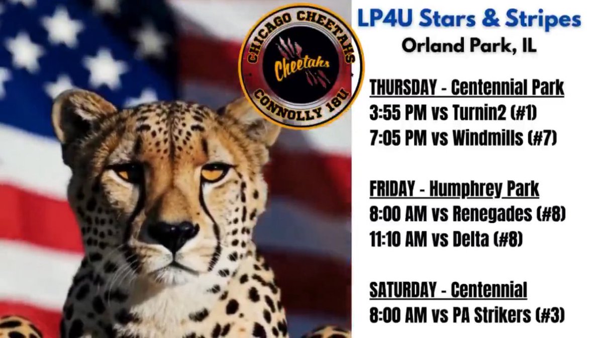 Come check us out at the Stars and Stripes tournament in Orland Park!!

@kellaArmstrong 
<a href="/SierraVanzant/">Sierra Vanzant-Cheek</a> <a href="/CoachJenSewell/">Coach Jen Sewell</a> <a href="/whitjones25/">Whitney Jones</a>
<a href="/jmestierstorfer/">Jamie Stierstorfer</a>
<a href="/coachmegsmith/">Megan Smith Lyon</a>
@coachCuz3 <a href="/PlimptonChelsea/">Chelsea Plimpton</a>
<a href="/CoachButler12/">Kristen Butler</a>
<a href="/Coach_LaPorte/">Loren LaPorte</a> <a href="/e_newellcoach/">Eric Newell</a> <a href="/LUCCoachAbbott/">Alicia Abbott</a> <a href="/CoachKristaWood/">Krista Wood</a>