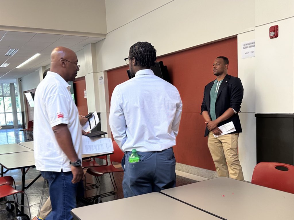 CMWendellFelder's tweet image. Earlier this week, I had the opportunity to join DCPS and DGS for a school readiness walkthrough at H.D. Woodson High School. We carefully reviewed the building and identified areas that need attention before the new school year begins.