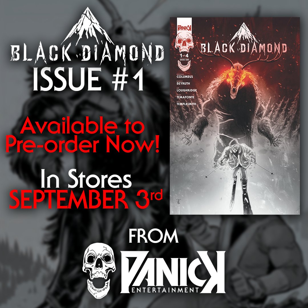 TimeToPanick's tweet image. Available to pre-order now!
At a ski resort, a child is abducted by a mysterious cult that gives their parents an unthinkable choice: find another child to sacrifice, or lose their own!
BLACK DIAMOND - ISSUE 1 hits stores SEPTEMBER 3rd!
#comics #horror #indiegames