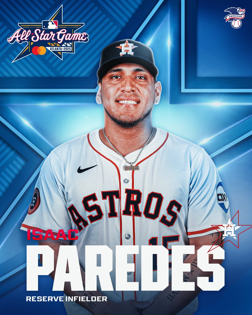 Isaac Paredes is an All-Star for the second straight year!

He replaces José Ramírez on the AL’s active roster.