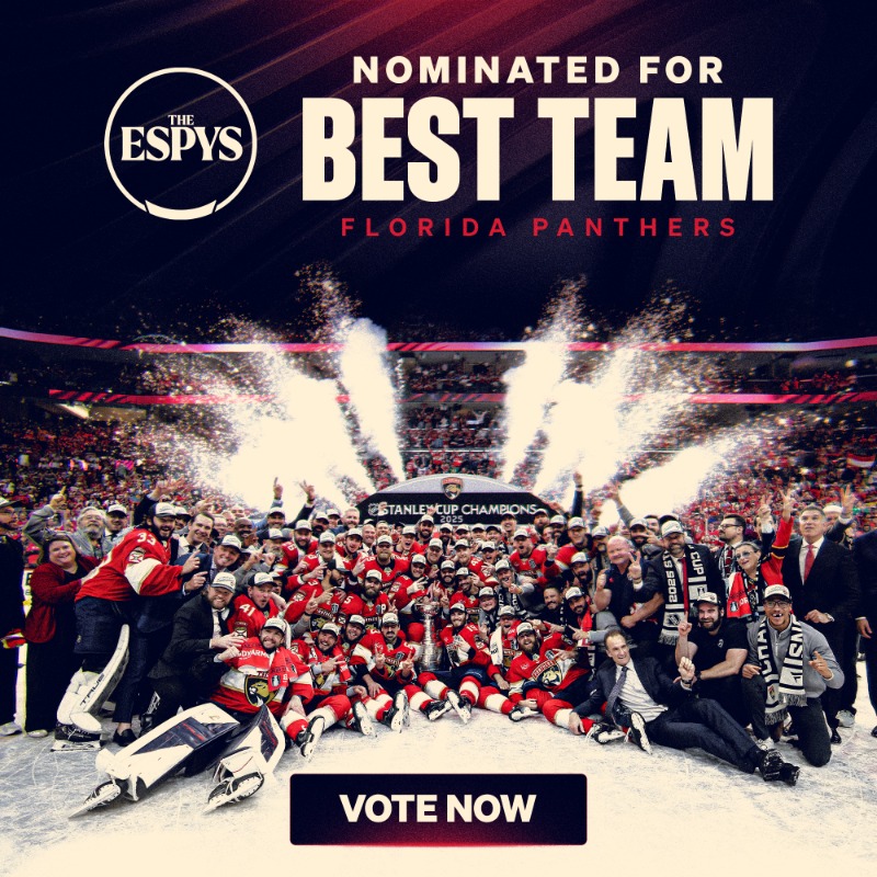 FlaPanthers's tweet photo. We're on the @ESPYS ballot for Best Team 😸

Vote now ⤵️