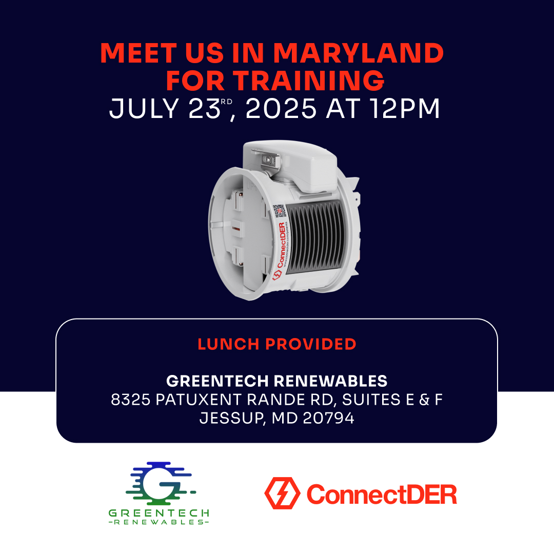 We’re hosting another training at Greentech Renewables in Jessup, Maryland! As installers, you’ll be informed on our products launching over the next few months and utility updates. RSVP: hubs.la/Q03wy5ct0 #ConnectDER #Greentech #CleanEnergy #MeterSocketAdapter #MD
