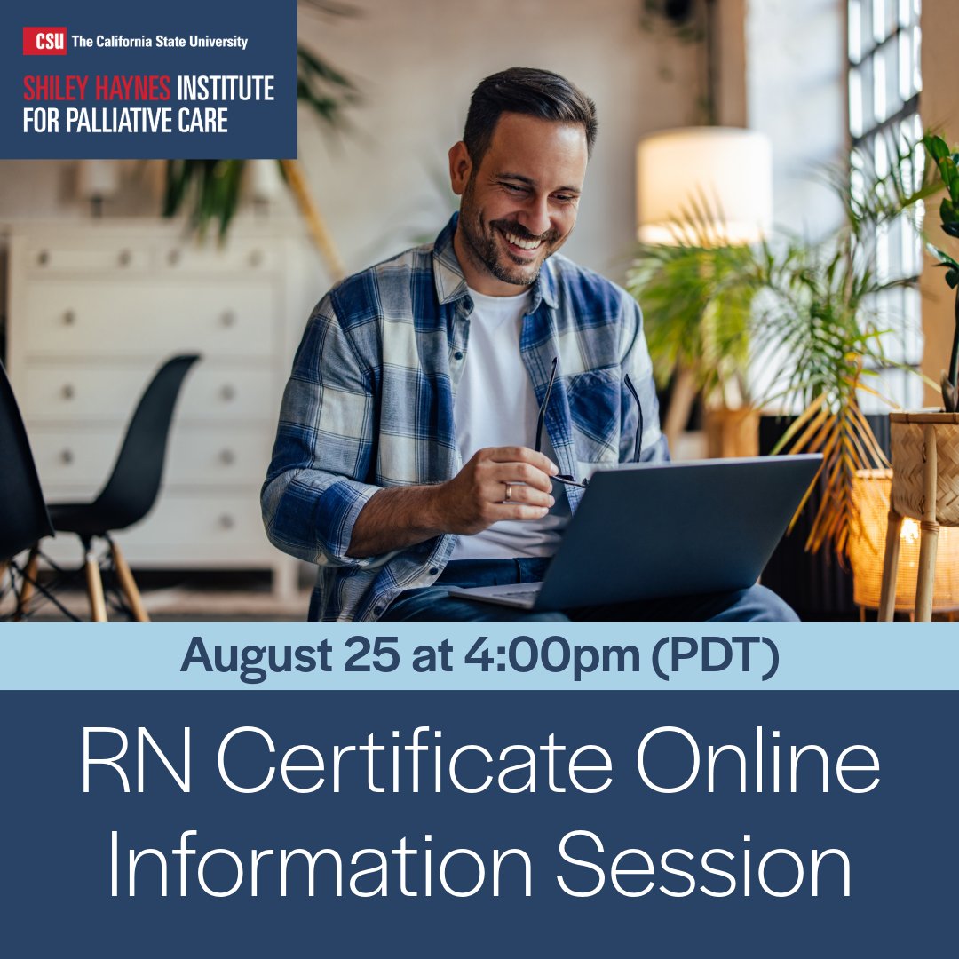csupalliative's tweet image. 🩺 RNs: Ready to take the next step in serious illness care?
Join our free information session for the RN Certificate in Palliative Care on Aug. 25 at 4 PM PDT.
✔️ 8-week, online format
✔️ CE-eligible & flexible
Details: bit.ly/3yCer7s
#PalliativeCare