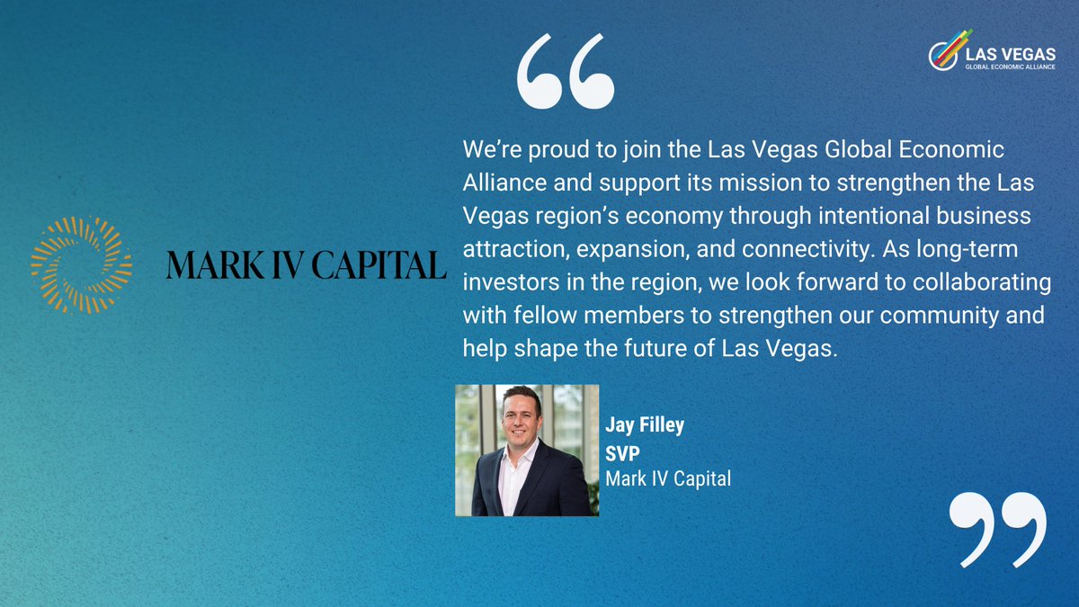 Welcome Mark IV Capital to the #LVGEA investor network! 🏢✨
With a long-term, diversified approach to real estate + private equity, they’re helping drive lasting value across Southern Nevada and beyond.
#InvestInNevada #EconomicDevelopment #WelcomeMarkIV #SmartGrowth